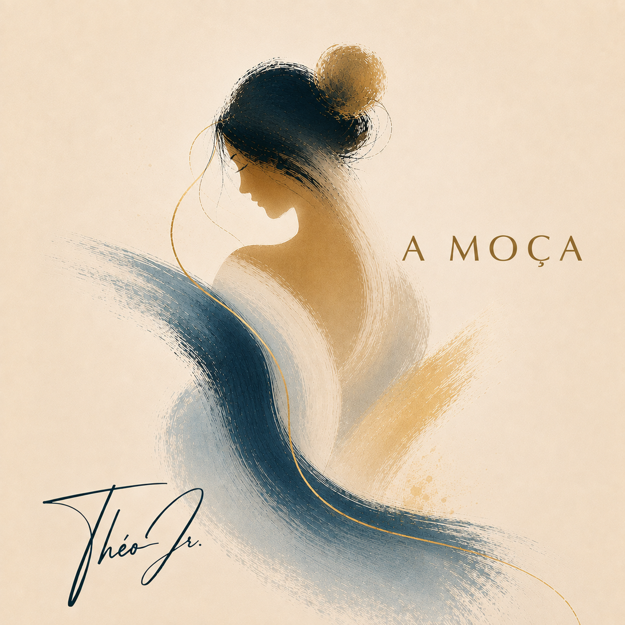 Capa oficial do single A Moça — Théo Jr.