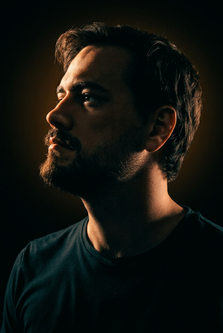 Retrato editorial de Théo Jr.